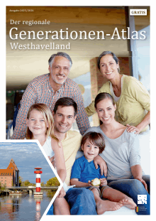 Titelbild der Informationsbroschüre "Generationen-Atlas" - Landkreis Westhavelland Titelbild der Broschüre