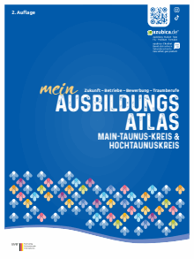 Titelbild der Informationsbroschüre "Ausbildungsatlas" - Landkreise Main-Taunus-Kreis & Hochtaunuskreis Titelbild der Broschüre